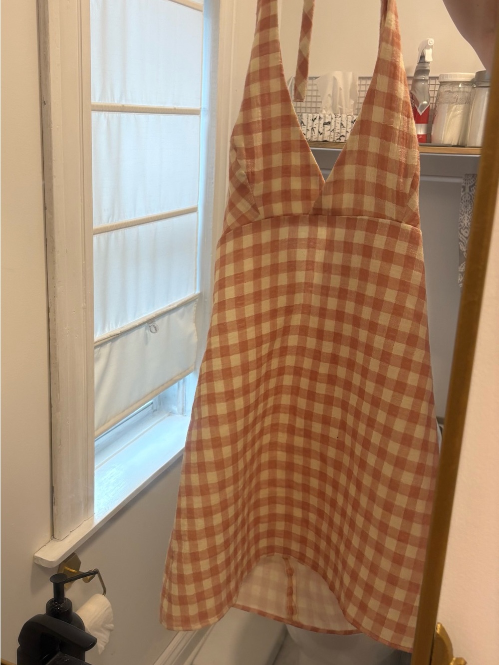Pink Gingham halter dress - Picture 1 of 6